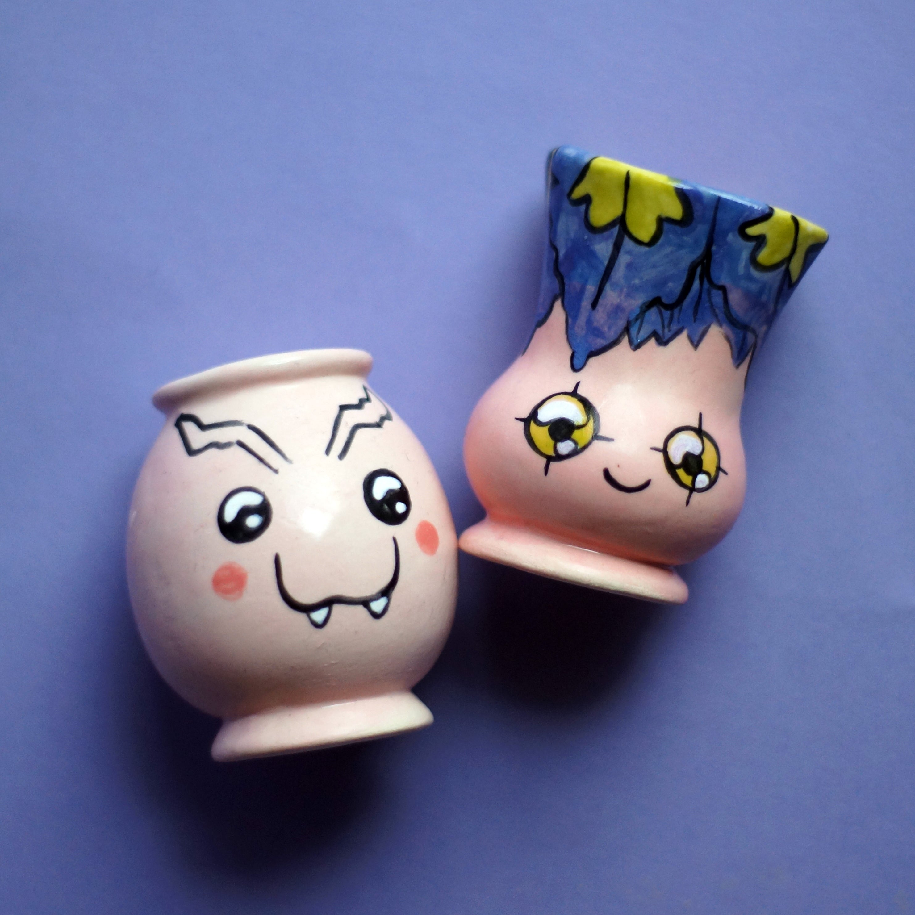 Tokomon & Yokomon mini bud vases